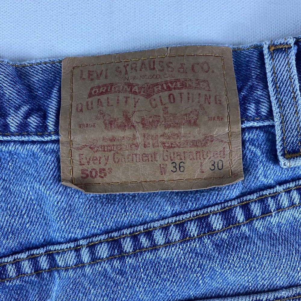 Vintage Levi's 505 Mens 36x30 Blue Straight Leg‎ Mexico Made Y2K 2001